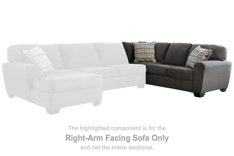 Ambee Slate Gray Right-Arm Sofa With Deep-Seated Comfort 1