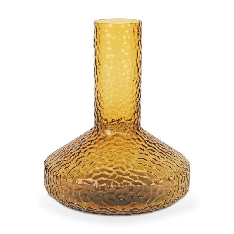Amber Waterglass Vase – Jolene 11.8-Inch Tall Glass Flower Vase For Modern Shelving Or Centerpieces 1
