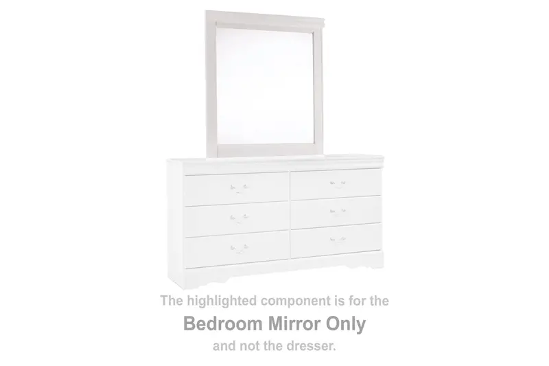 Anarasia Crisp White Oval Bedroom Mirror – Simple Frameless Style 1
