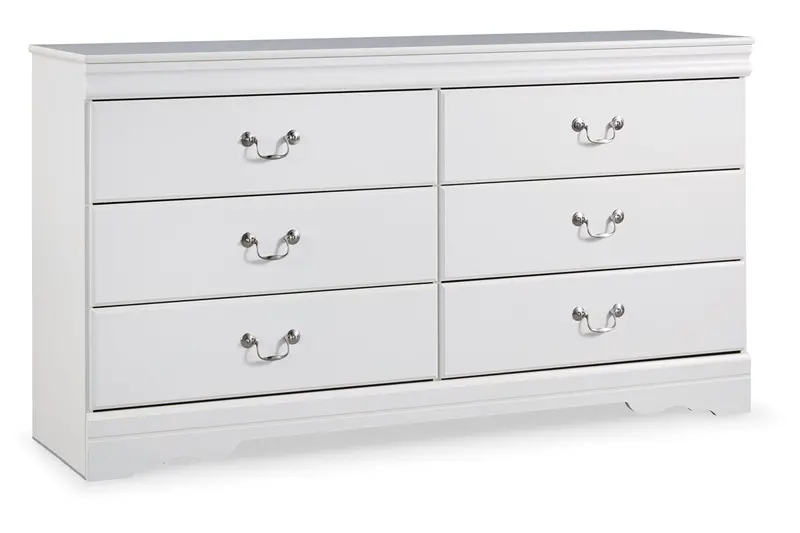Anarasia White 6-Drawer Dresser 1