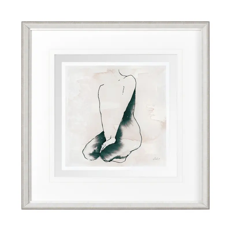Andromedae Light Vi – Elegant Framed & Matted Hand-Embellished Textured Art Print By Melody D 1