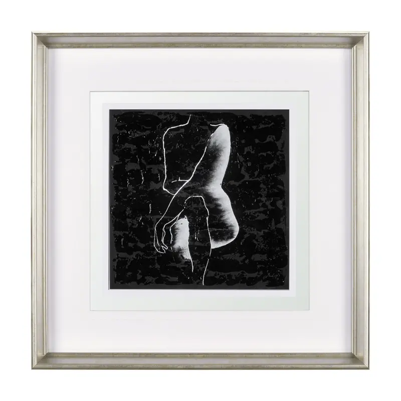 Andromedae V – Framed Hand-Embellished Textured Art Print With Museum-Quality Glass Matting By Melody D 1