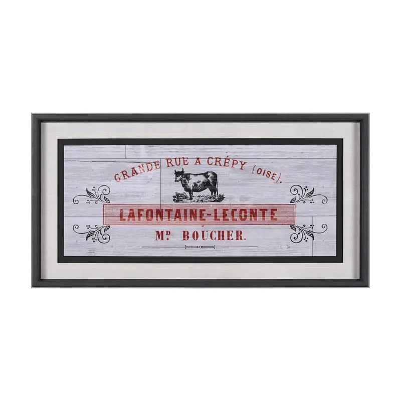 Animal Bill Of Sales Ii Framed Art Print – Gray Wood Frame, Matted & Under Glass 1