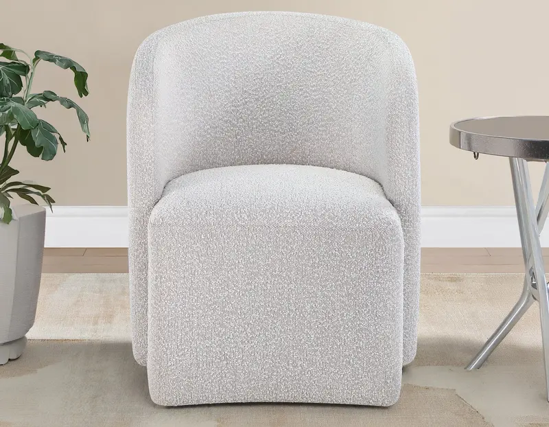 Annie Cotton Fabric Barrel Task Chair With Casters (Set Of 2) 1