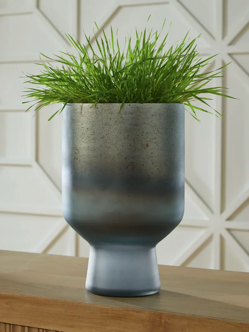 Antique Blue Ceramic Vase By Pennmore 1