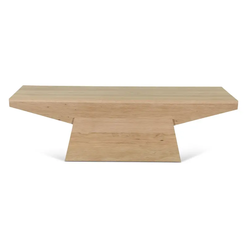 Anvil Natural Oak 58-Inch Coffee Table – Clean Modern Profile 1