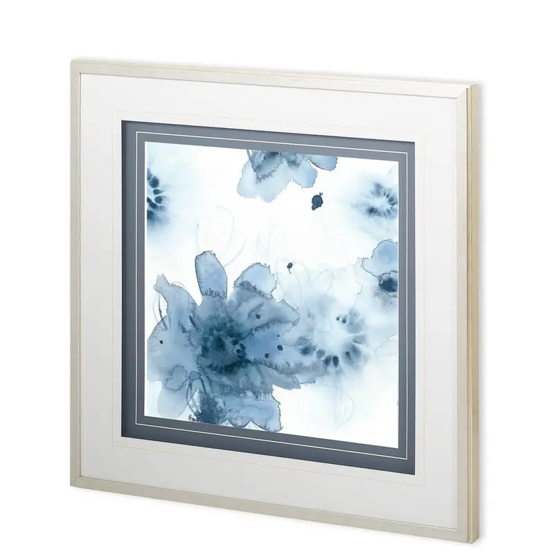 Aquatic Indigo Ii Framed Art Print By June Erica Vess – Hand-Embellished & Matted Under Glass 1