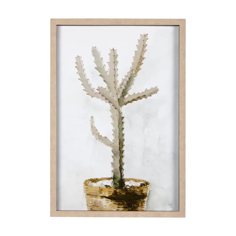 Arid Solitude I By Mercana Studio – Textured Hand-Embellished Framed Art Print Under Glass 1