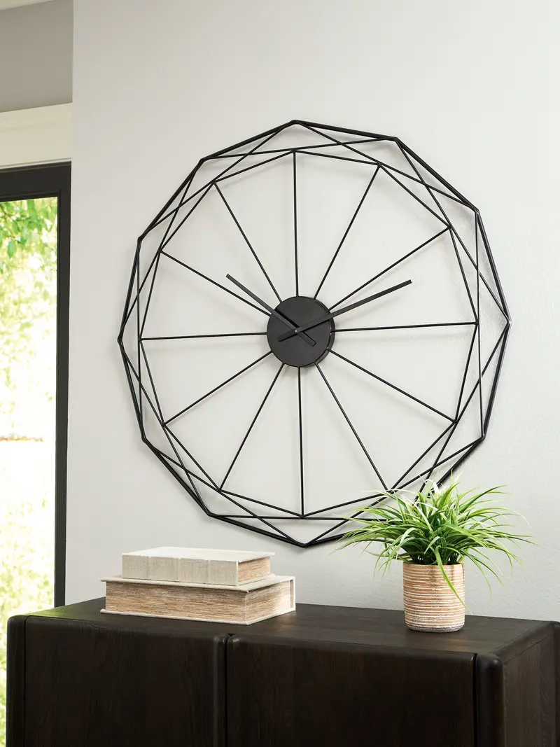 Arkthorne Minimalist Black Wall Clock With Silent Movement 1