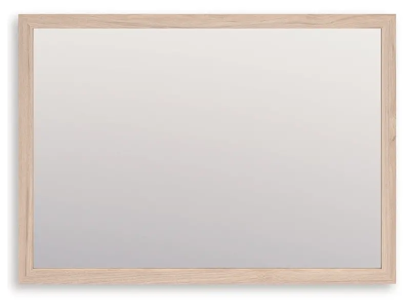 Arloster Tan/White Bedroom Mirror – Standalone Framed Wall Mirror 1