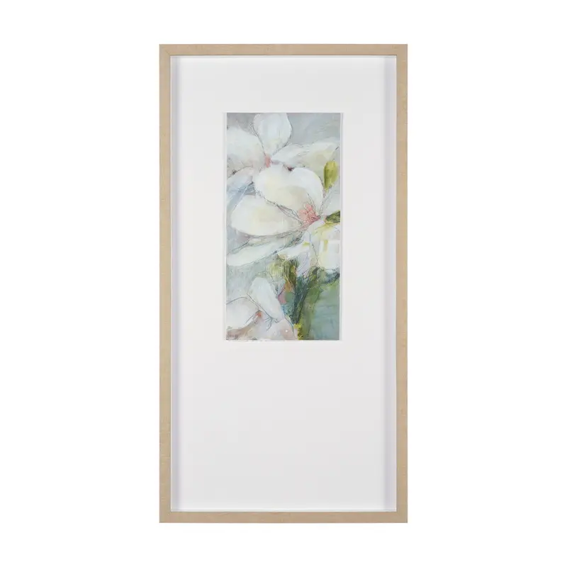 Aromatic Magnolia By Mercana Studio – Hand-Embellished Framed Art Print Under Glass 1