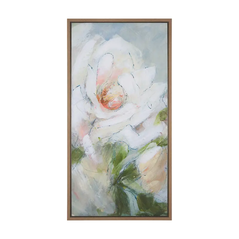 Aromatic Rose By Mercana Studio – Textured Hand-Embellished Framed Canvas 1