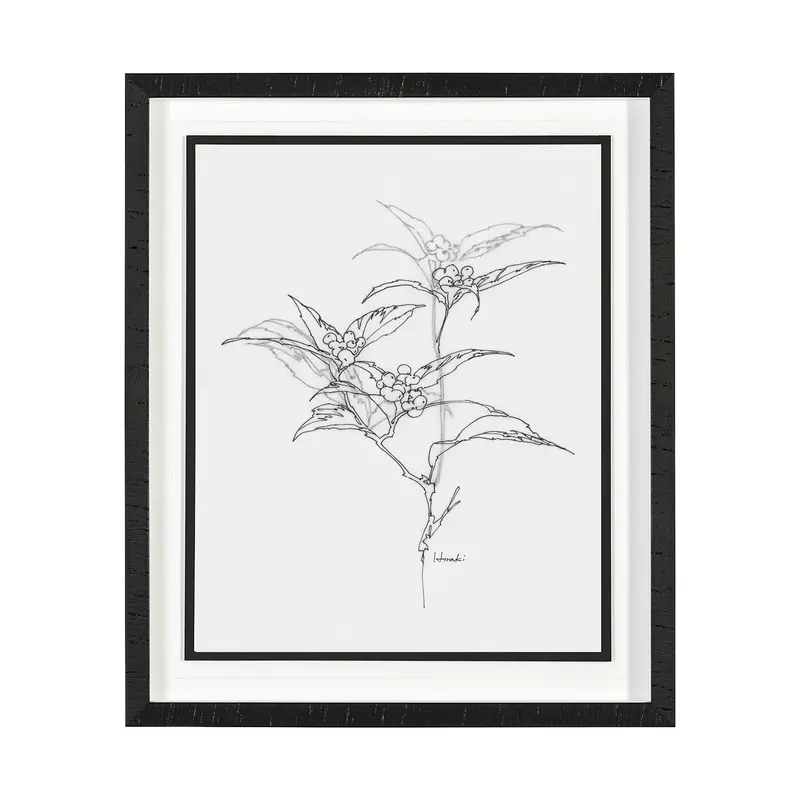 Arrangement Iv By Hiraki – Framed Art Print With Mat And Glass 1
