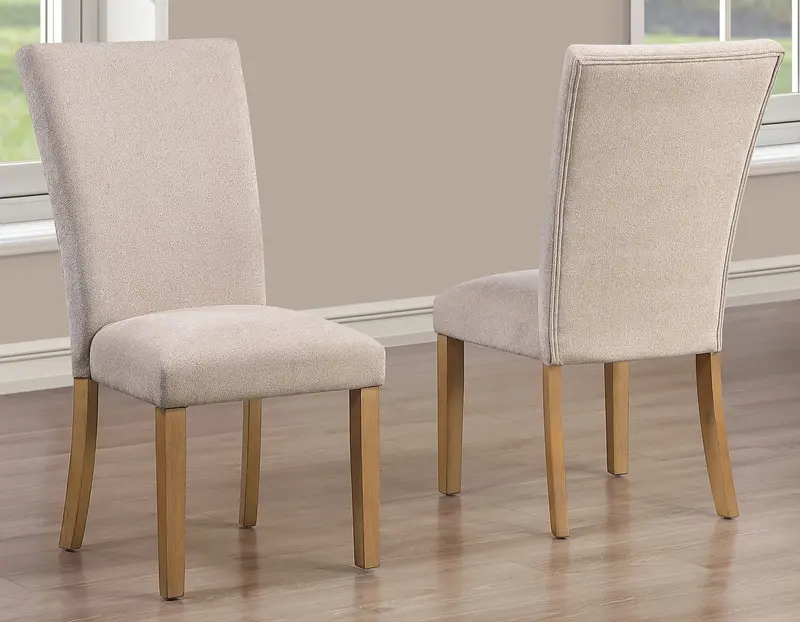Artemis Beige Chenille Upholstered Side Chairs – Two-Pack 1