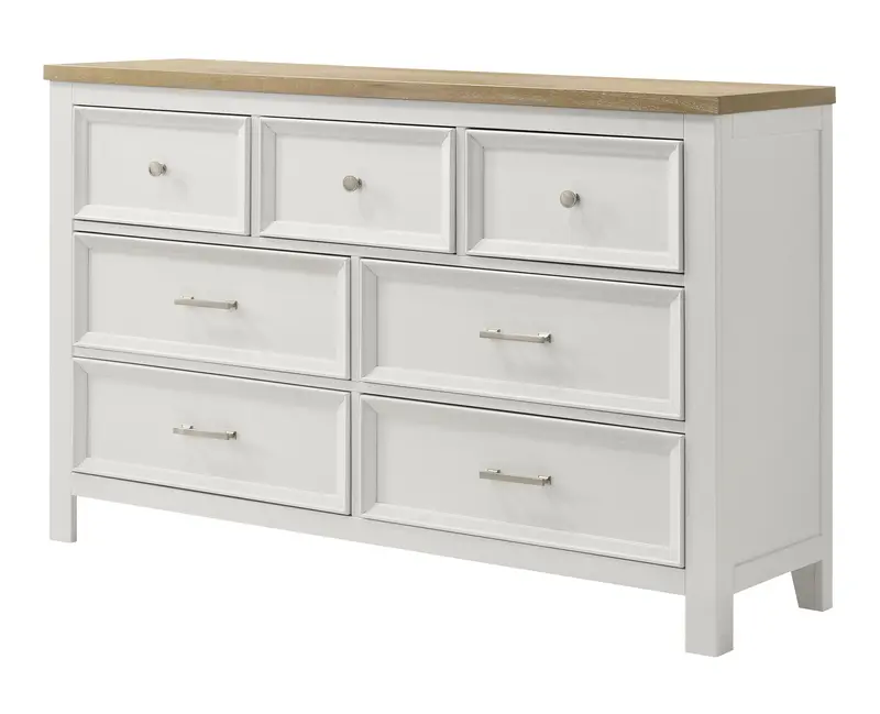 Aston White 6-Drawer Dresser 1