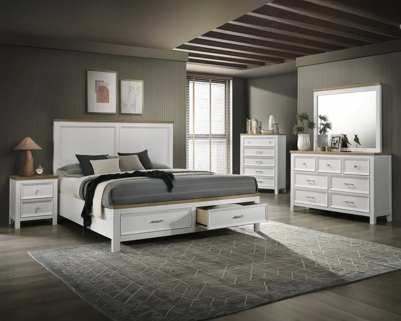 Aston White Storage Bedroom Collection 1
