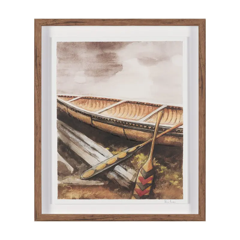 At The Cabin I — Hand-Embellished Framed Art Print By Mercana Studio, Matted And Glass-Protected 1