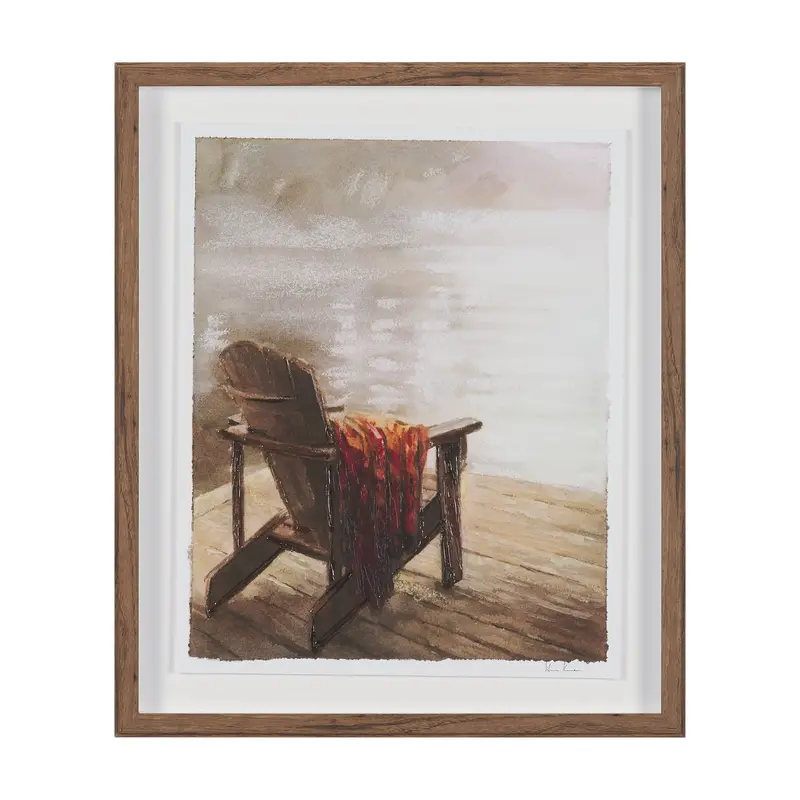 At The Cabin Ii — Hand-Embellished Framed Art Print By Mercana Studio, Matted And Glass-Protected 1