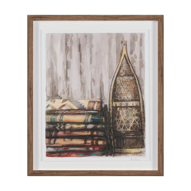 At The Cabin Iii — Hand-Embellished Framed Art Print By Mercana Studio, Matted And Glass-Protected 1