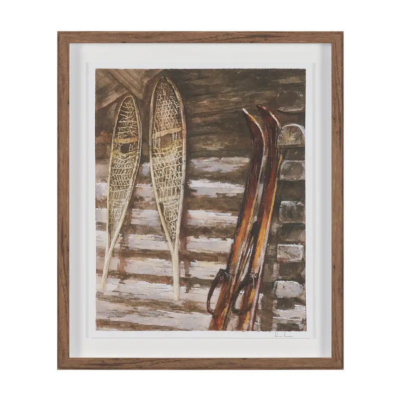 At The Cabin Iv — Hand-Embellished Framed Art Print By Mercana Studio, Matted And Glass-Protected 1