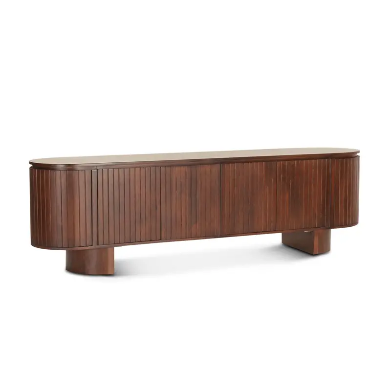 Athena 79-Inch Aged Mahogany Media Cabinet 1