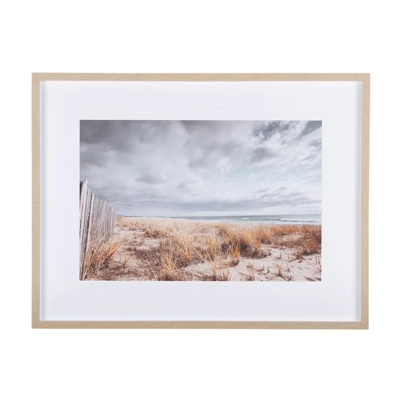 Atlantic Coast Afternoon By Mercana Studio – Hand-Embellished Framed Photo Art Under Glass With Matting 1