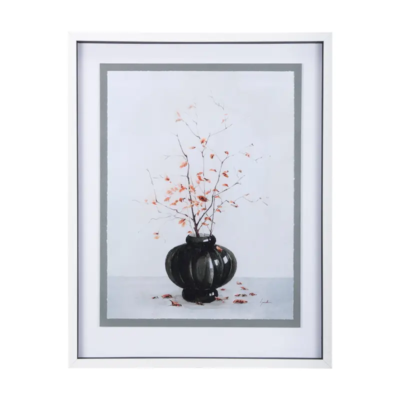 Autumn Branches I: Textured Framed Art Print With Matting And Glass By Mercana Studio 1