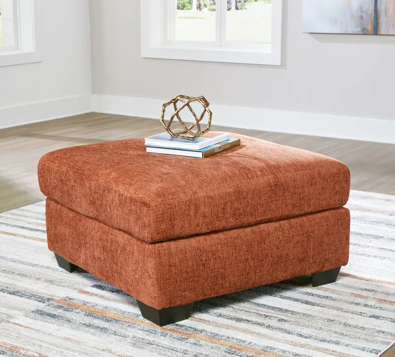 Aviemore Spice Oversized Accent Ottoman In Rich Earth Tone 1