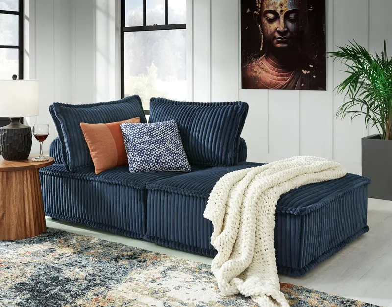 Bales Navy 2-Section Modular Living Room Seating 1