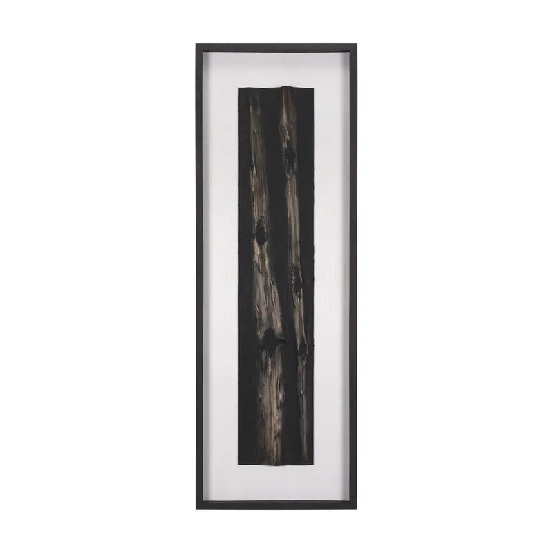 Bamboo Relief Ii Original Framed Artwork By Studio M – Handmade Wall Decor Under Glass 1