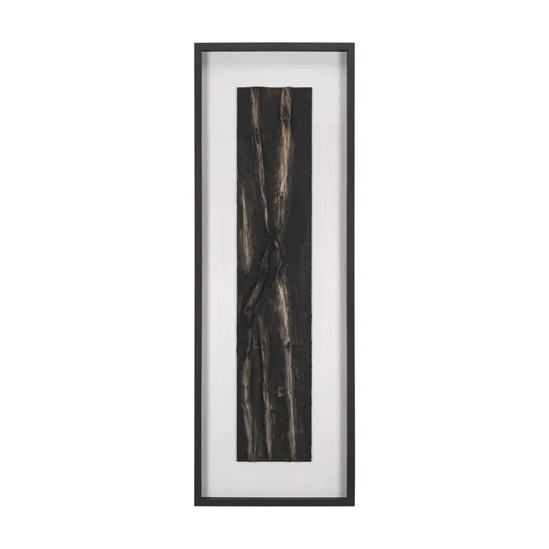 Bamboo Relief Iii Original Framed Artwork By Studio M – Handcrafted Wall Decor Under Glass 1