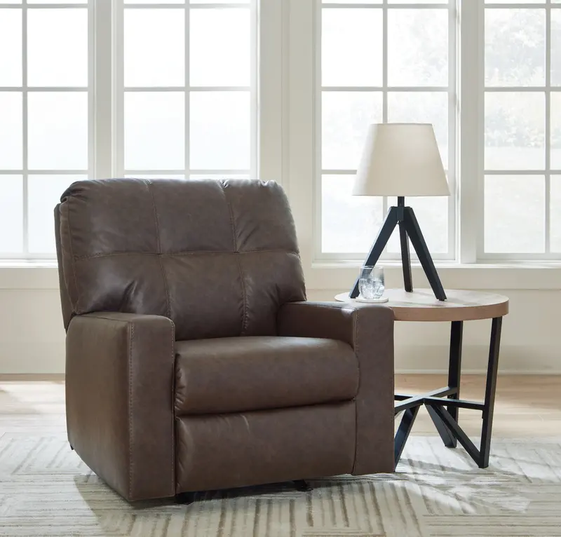 Barlin Mills Umber Leather Recliner – Classic Comfort Chair 1