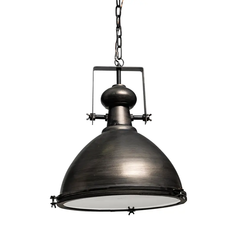 Bashaw I Pendant Light – Gray-Toned Metal Dome Ceiling Fixture (17" X 20") 1