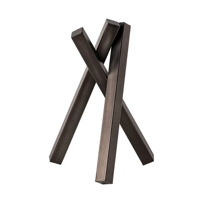 Bastian Large Black Metal Abstract Sculpture – 9L X 8W Inches 1
