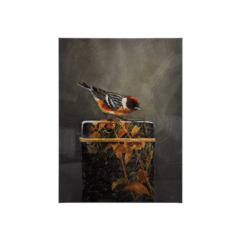 Bay-Breasted Warbler Art Print 'Graceful Poise Iii' – 30 X 40 Inch Framed Wall Decor 1