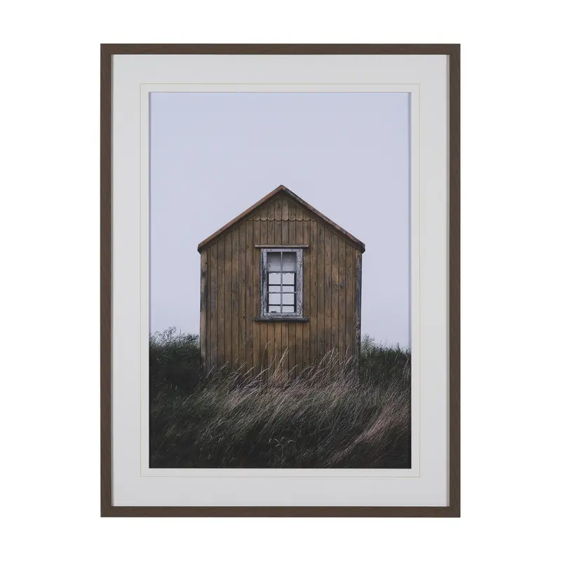 Beach Hut By Lotte Gronkjaer – Matted Framed Photo Print 1