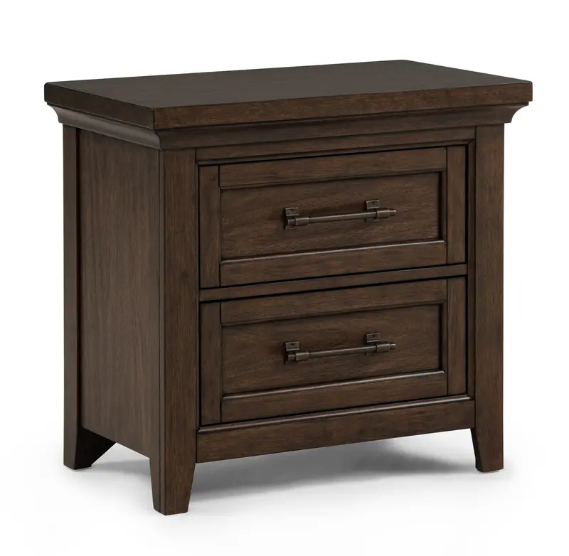 Beckett Brown Nightstand With Smooth-Glide Drawers 1