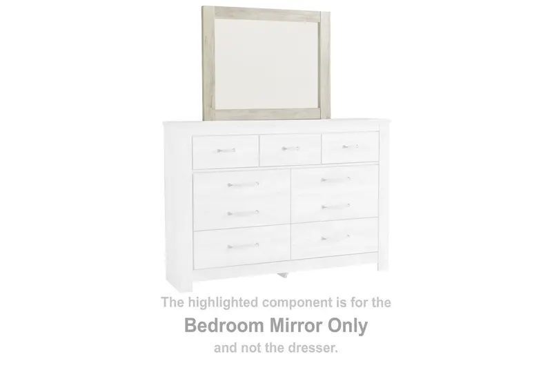 Bellaby Whitewashed Wood Bedroom Mirror – Frame-Only Design 1