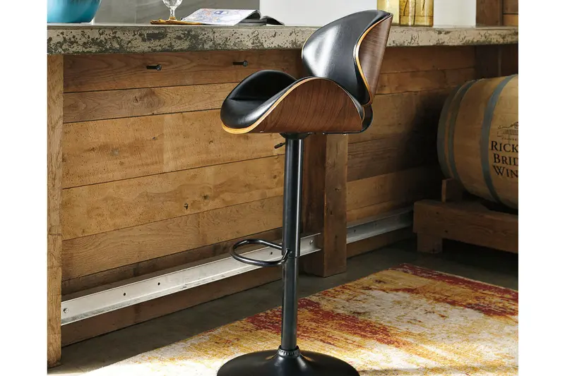Bellatier Brown Adjustable Counter-Height Barstool 1