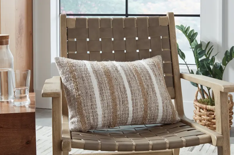Benish Tan-Brown-White Patterned Pillow Set (4-Pack) 1