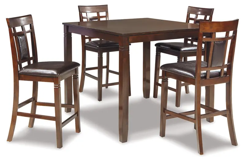 Bennox Brown 5-Piece Counter Height Dining Set 1