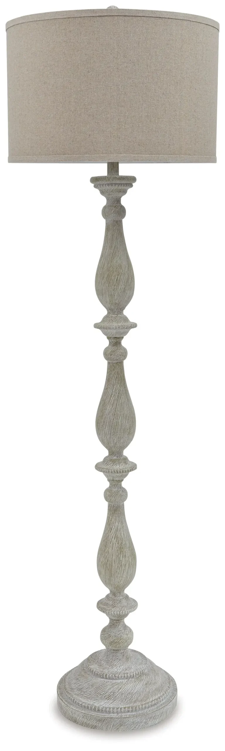 Bernadate Whitewash Lamp Set: 3-Piece Floor And Table Lamp Collection 1