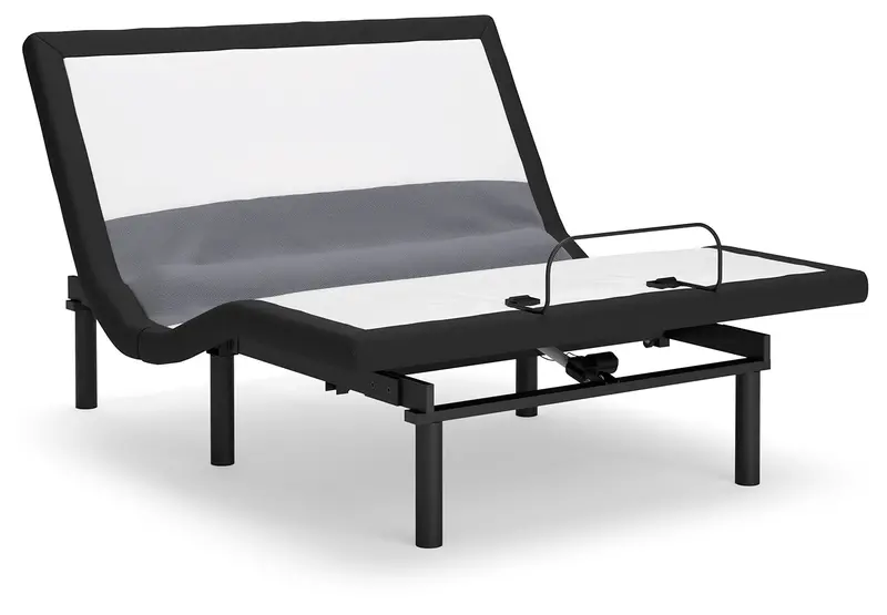 Best Base Charcoal Gray Queen Adjustable Foundation With Lumbar Support And Bluetooth Audio 1