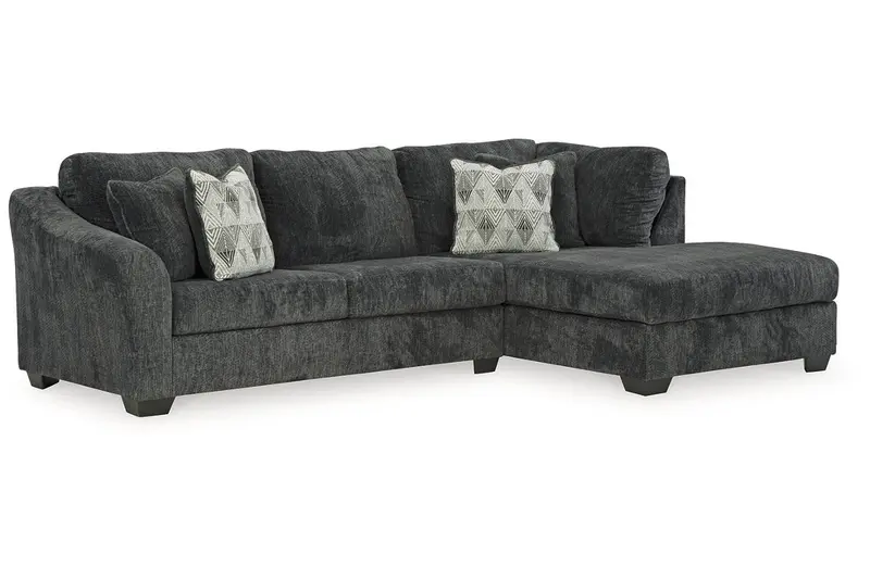 Biddeford Shadow Raf Chaise Sleeper Sectional – 2-Piece Convertible Seating 1