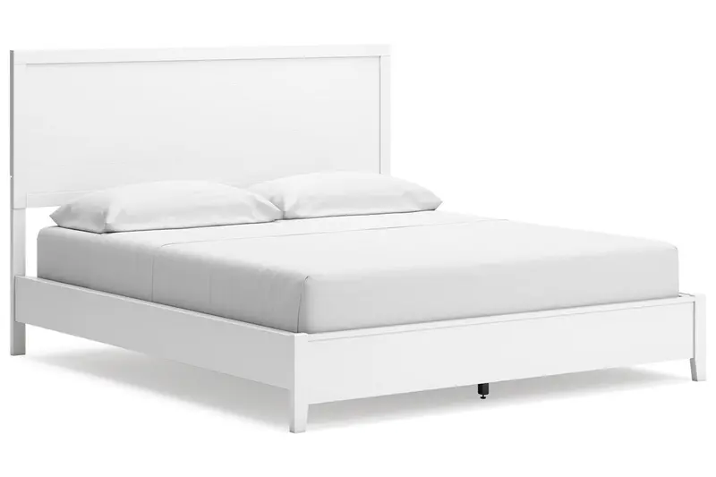 Binterglen White Finish California King Panel Bed 1
