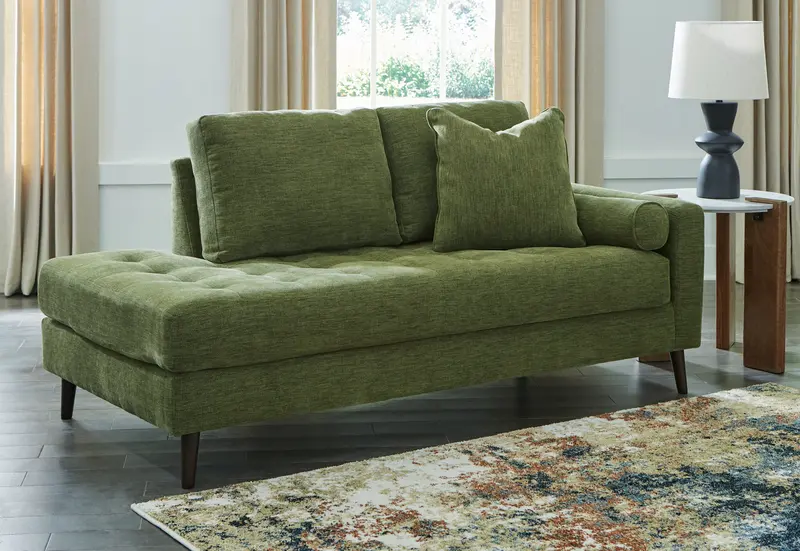 Bixler Olive Corner Chaise With Right-Arm Configuration 1