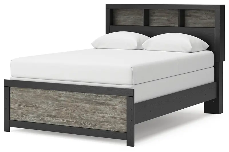 Black And Gray Full Bookcase Bed By Broachmyn 1