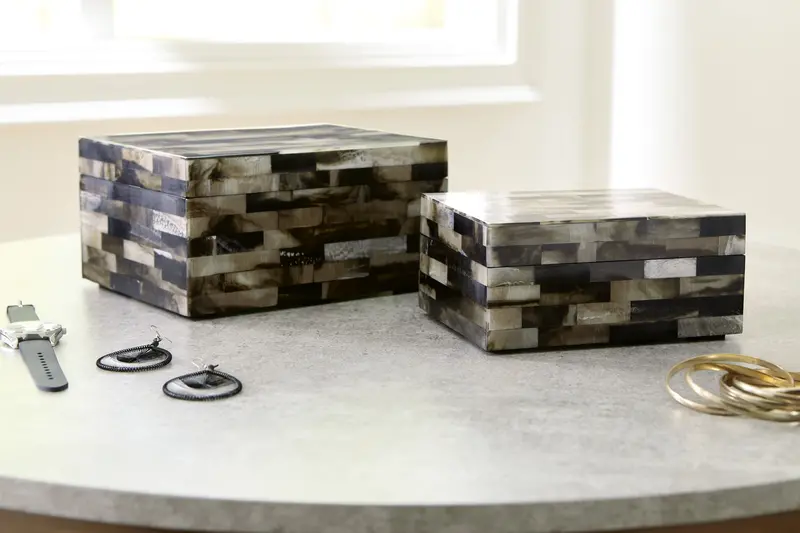 Black, Brown & Cream Storage Box – Ellford Design 1
