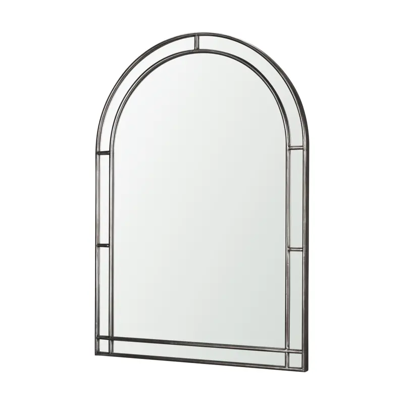 Black Metal Double-Frame Arched Mirror – Tiffany Collection 1