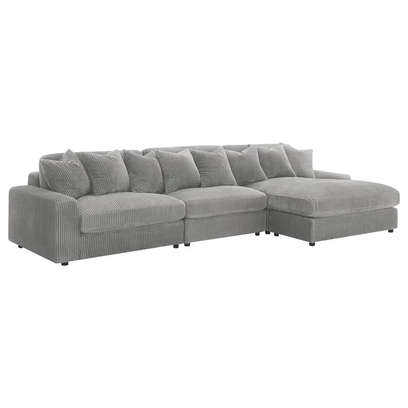 Blaine Reversible Fog-Chenille Sectional Sofa 1